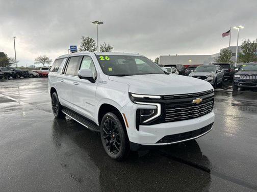 Polar White Tricoat 2026 Chevrolet Suburban High Country, 4WD
