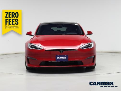 Red 2021 Tesla Model S Plaid