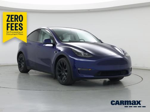 Blue 2025 Tesla Model Y Long Range