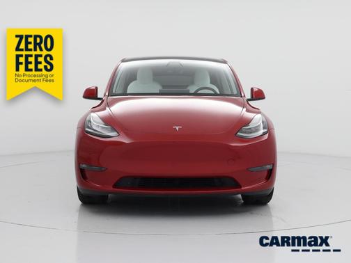 Red 2022 Tesla Model Y Long Range