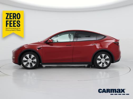 Red 2022 Tesla Model Y Long Range