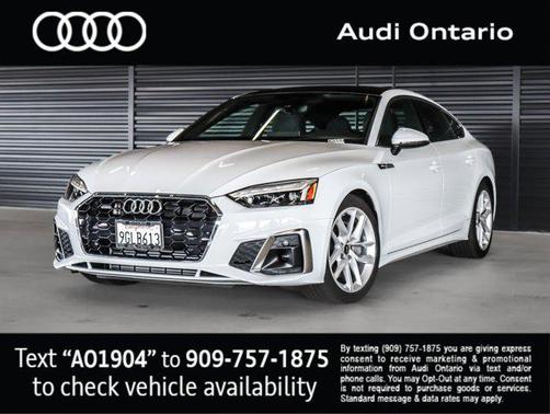 Glacier White Metallic 2023 Audi A5 Sportback 45 S Line Premium