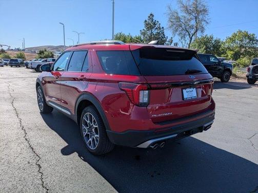 Red Metallic 2025 Ford Explorer Platinum
