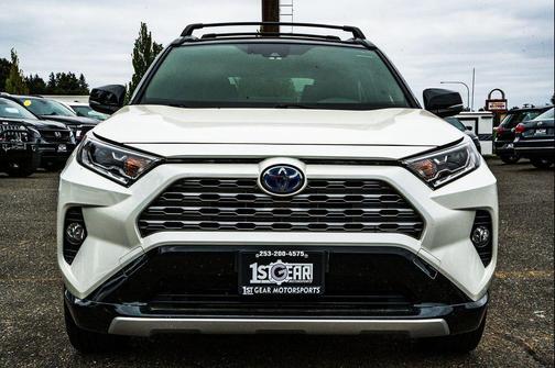 Blizzard Pearl w/Black Roof 2019 Toyota RAV4 Hybrid SE