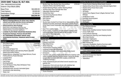 2020 GMC Yukon XL SLT