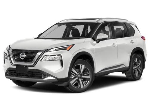 Caspian Blue Metallic/Super Black 2023 Nissan Rogue Platinum