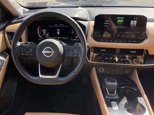Caspian Blue Metallic/Super Black 2023 Nissan Rogue Platinum