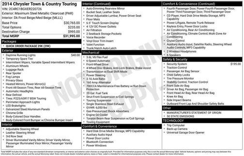 2014 Chrysler Town & Country Touring