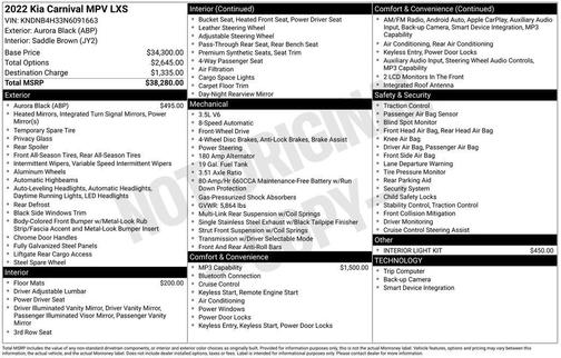 2022 Kia Carnival LX