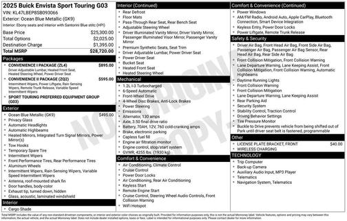 2025 Buick Envista Sport Touring