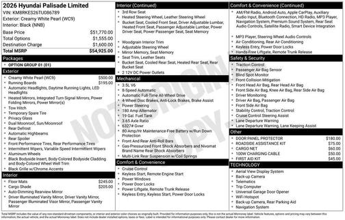 2026 Hyundai PALISADE Limited