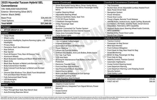 2025 Hyundai TUCSON Hybrid SEL Convenience