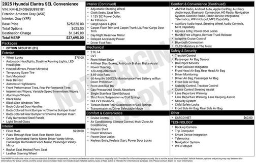 2025 Hyundai ELANTRA SEL Convenience