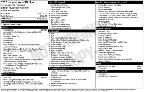 2026 Hyundai KONA SEL Sport