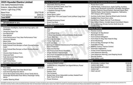 2025 Hyundai ELANTRA Limited