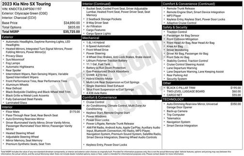 2023 Kia Niro SX Touring