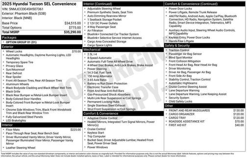 2025 Hyundai TUCSON SEL Convenience
