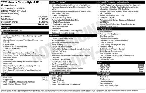2025 Hyundai TUCSON Hybrid SEL Convenience