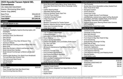 2025 Hyundai TUCSON Hybrid SEL Convenience