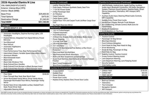 2026 Hyundai ELANTRA N Line