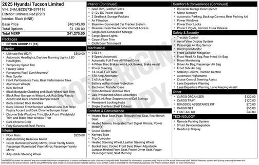 2025 Hyundai TUCSON Limited