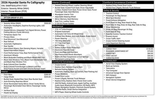 2026 Hyundai SANTA FE Calligraphy