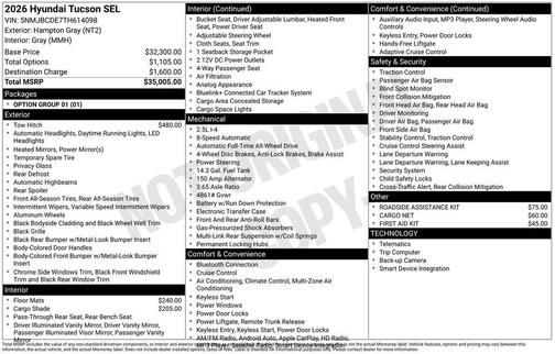 2026 Hyundai TUCSON SEL
