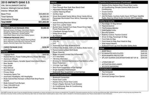 2015 INFINITI QX60 Base