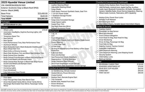 2025 Hyundai VENUE Limited