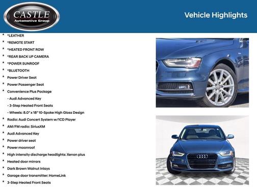 Utopia Blue Metallic 2016 Audi A4 2.0T Premium
