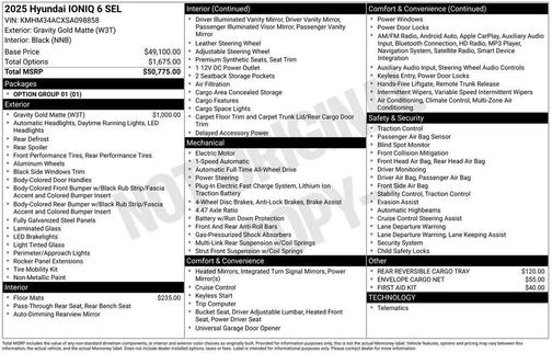 2025 Hyundai IONIQ 6 SEL