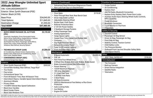 2022 Jeep Wrangler Unlimited Sport Altitude