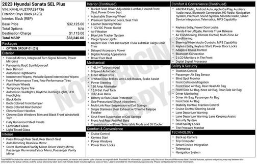 2023 Hyundai SONATA SEL Plus