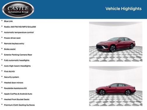 Red 2026 Hyundai SONATA SEL Sport