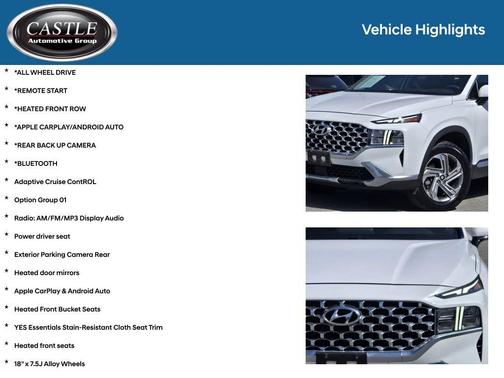 Quartz White 2021 Hyundai SANTA FE SEL
