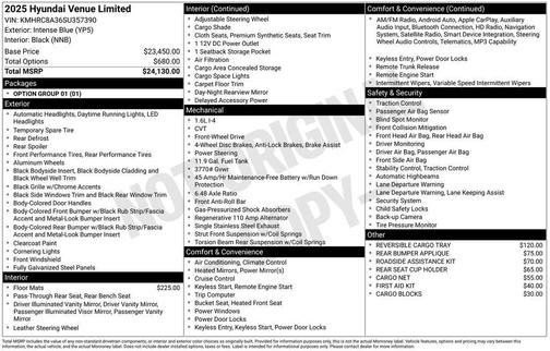 2025 Hyundai VENUE Limited