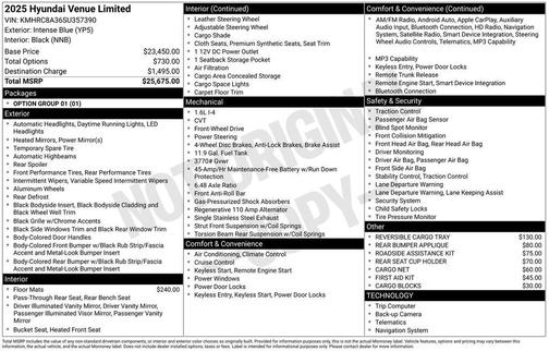 2025 Hyundai VENUE Limited