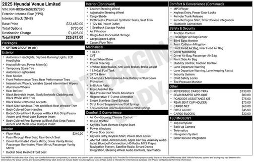 2025 Hyundai VENUE Limited