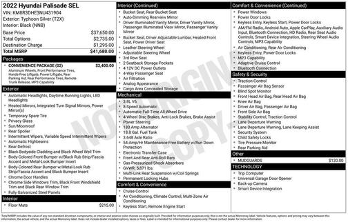 Silver 2022 Hyundai PALISADE SEL