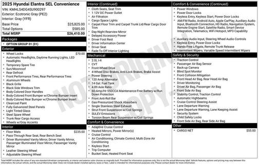 2025 Hyundai ELANTRA SEL Convenience