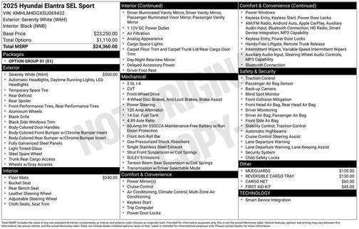 2025 Hyundai ELANTRA SEL Sport