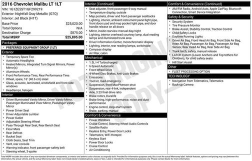 2016 Chevrolet Malibu 1LT