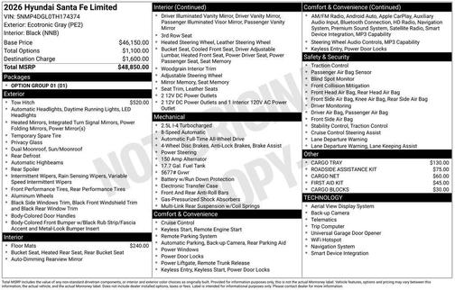 2026 Hyundai SANTA FE Limited