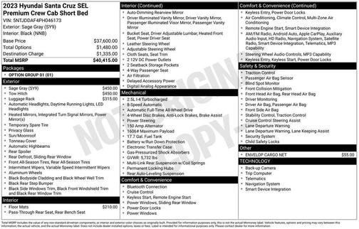 2023 Hyundai SANTA CRUZ 2.5T SEL Premium