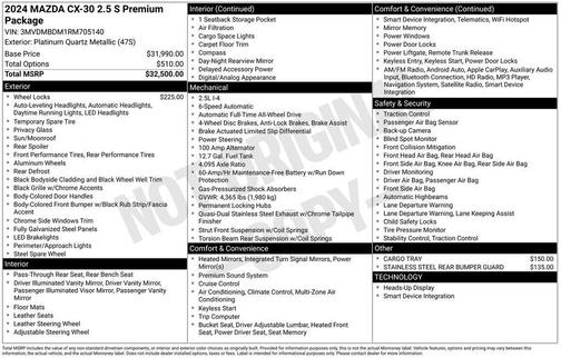 2024 Mazda CX-30 Premium Package