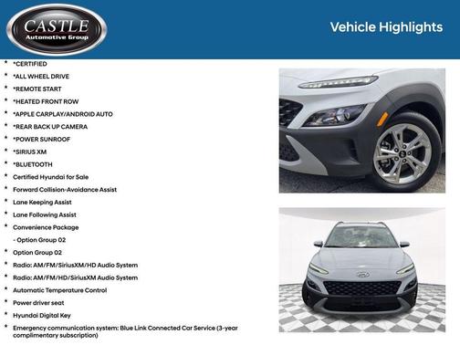 Lunar White 2023 Hyundai KONA SEL