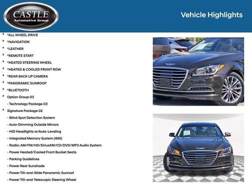 Manhattan Brown 2015 Hyundai Genesis 3.8