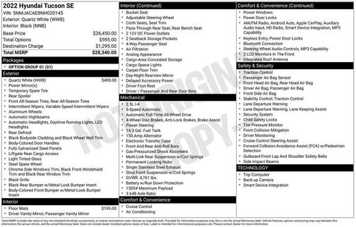2022 Hyundai TUCSON SE