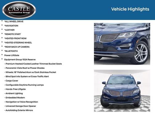 Dark Blue 2015 Lincoln MKC Base