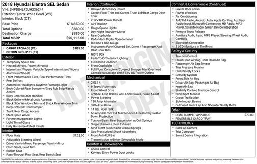 2018 Hyundai ELANTRA SEL